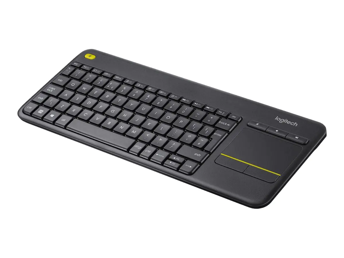Logitech Wireless Touch Keyboard K400 Plus - Tastatur - kabellos - 2.4 GHz - QWERTY - US International - Schwarz
