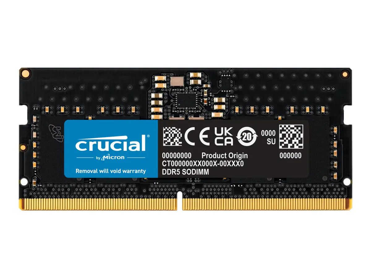 Crucial - DDR5 - Modul - 8 GB - SO DIMM 262-PIN - 4800 MHz / PC5-38400 - CL40 - 1.1 V - ungepuffert - non-ECC