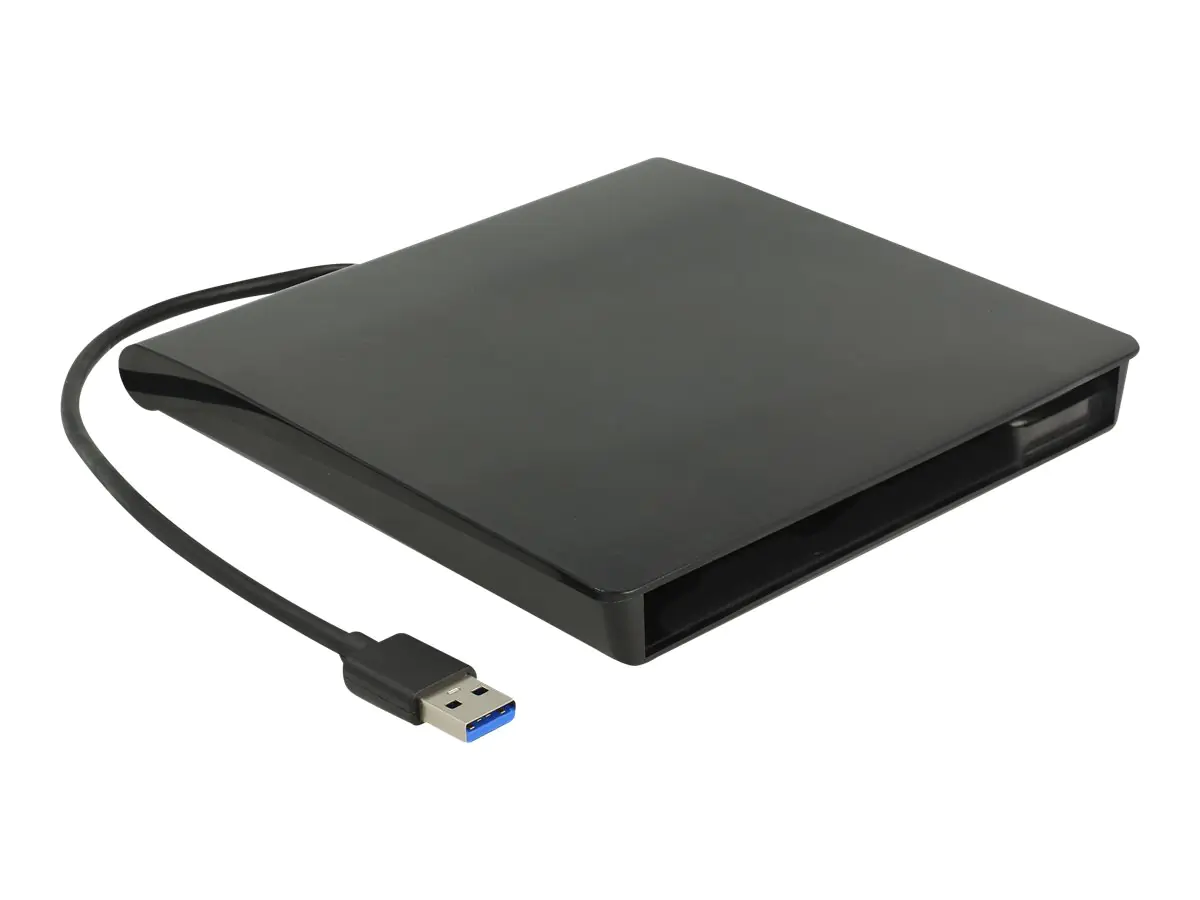 Delock 5.25" External Enclosure Slim SATA > USB 3.0 - Speichergehäuse - SATA - USB 3.2 (Gen 1) - Schwarz