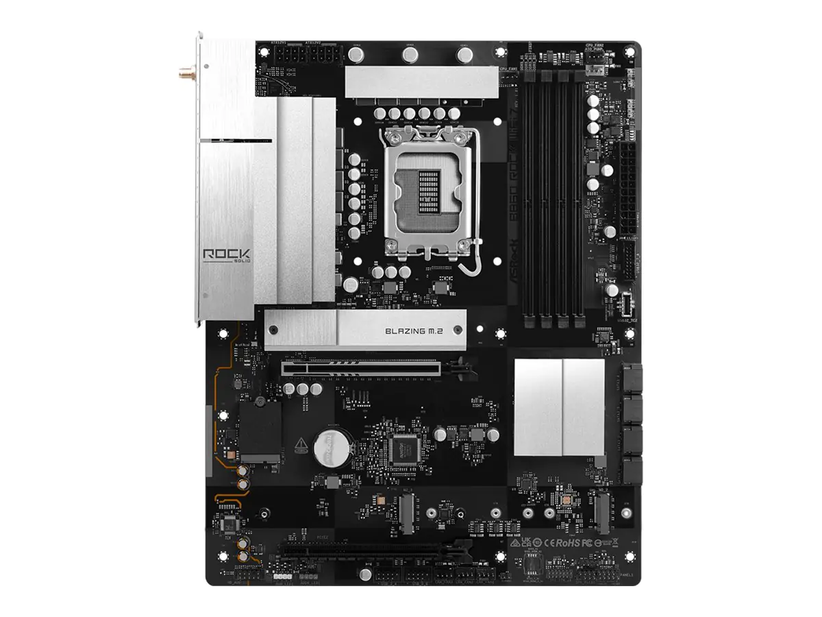 ASRock B860 Rock WiFi 7 - Motherboard - ATX - LGA1851 Sockel - B860 Chipsatz - USB 3.2 Gen 1,