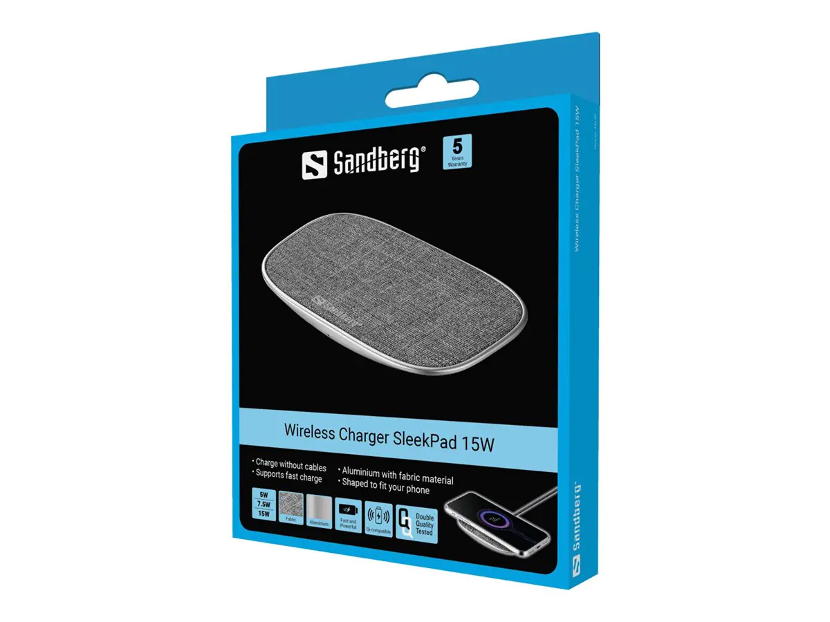 SANDBERG SleekPAD - Induktive Ladematte - 15 Watt