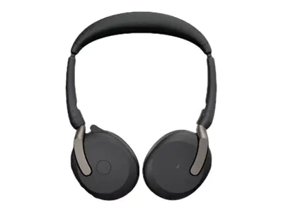 Jabra Evolve2 65 Flex UC Stereo - Headset - On-Ear - Bluetooth - kabellos - aktive Rauschunterdrückung - USB-A - Schwarz - optimiert für UC