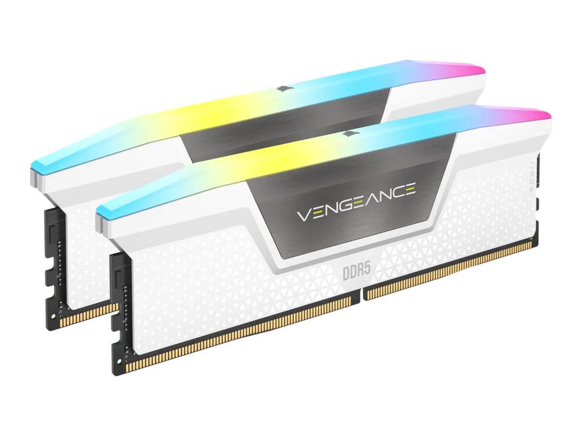 CORSAIR Vengeance RGB - DDR5 - Kit - 32 GB: 2 x 16 GB - DIMM 288-PIN - 6000 MHz / PC5-48000 - CL40 - 1.35 V - weiß
