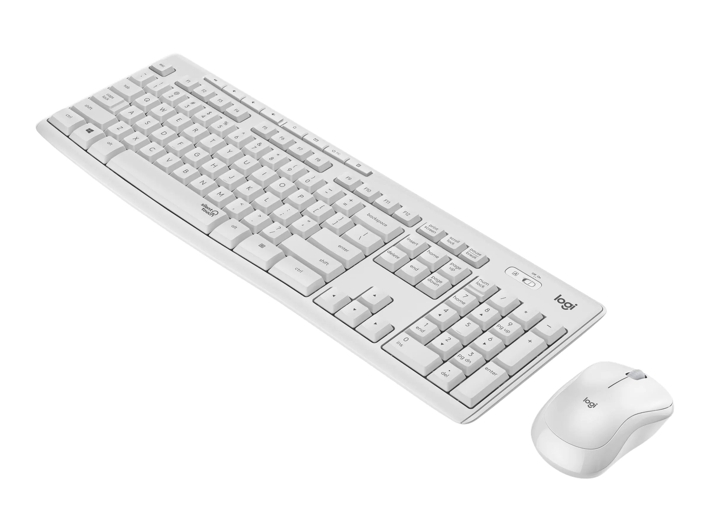 Logitech MK295 Silent - Tastatur-und-Maus-Set - kabellos - 2.4 GHz - QWERTY - Englisch - Off White