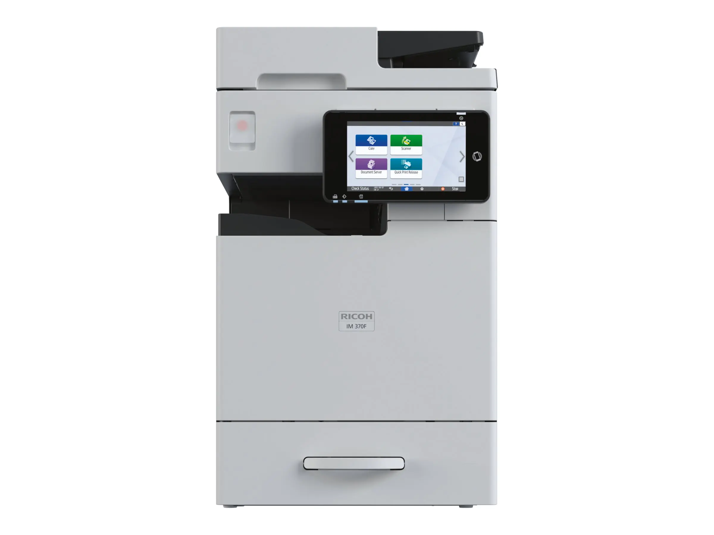 Ricoh IM 370F - Multifunktionsdrucker - s/w - Laser - A4 (210 x 297 mm) (Original) - A4 (Medien) - bis zu 37 Seiten/Min. (Kopieren) - bis zu 37 Seiten/Min. (Drucken) - 600 Blatt - 33.6 Kbps - USB 2.0, Gigabit LAN, Bluetooth, USB 2.0-Host, Wi-Fi(n)