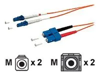 equip - Patch-Kabel - LC Multi-Mode (M) zu SC multi-mode (M) - 2 m - Glasfaser - 62,5/125 Mikrometer - orange
