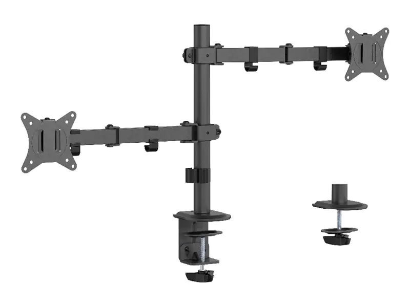 Gembird MA-D2-03 - Befestigungskit (dual arm monitor mount) - einstellbar - für 2 LCD-Displays