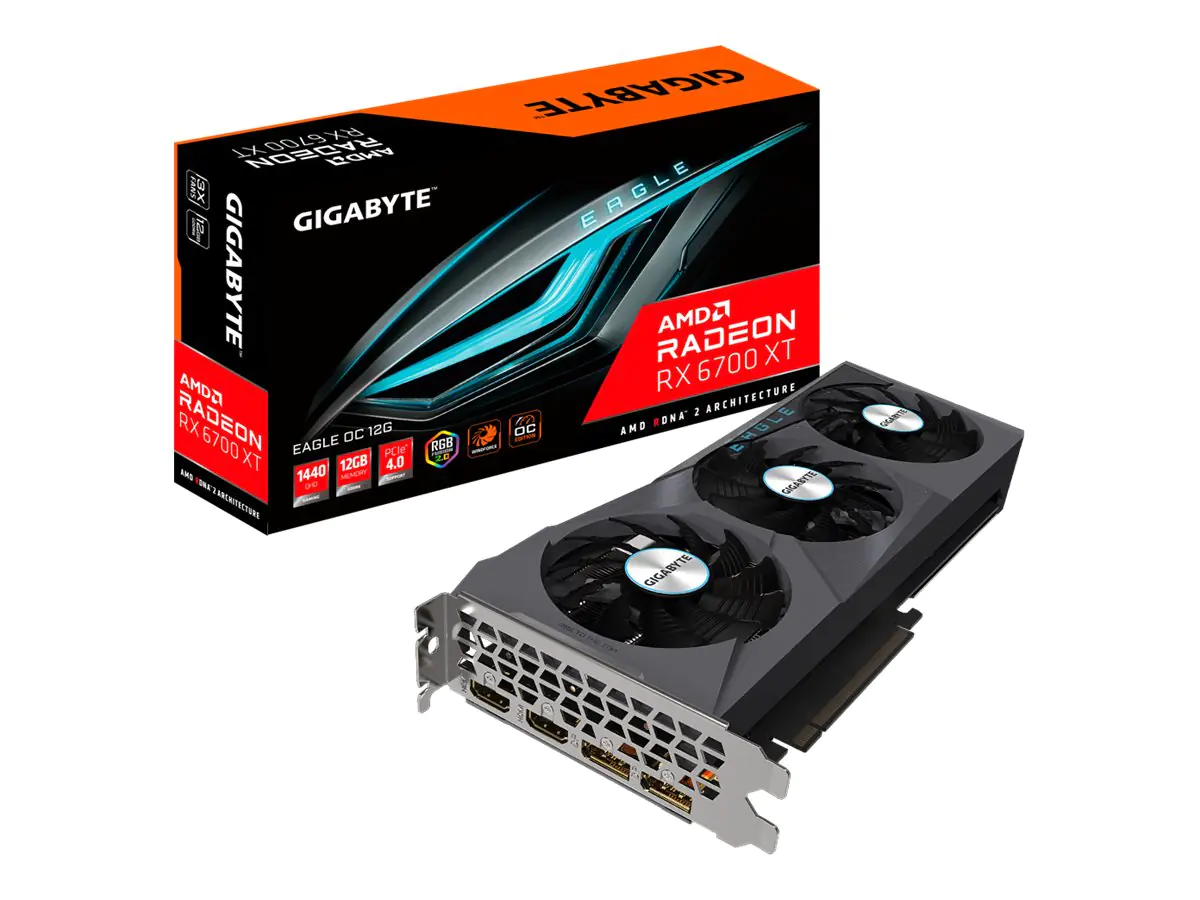 Gigabyte Radeon RX 6700 XT EAGLE OC 12G - Grafikkarten - Radeon RX 6700 XT - 12 GB GDDR6 - PCIe 4.0 x16 - 2 x HDMI, 2 x DisplayPort