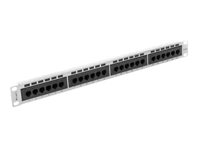 Lanberg PPU5-1024-S - Patch Panel - Rack montierbar - CAT 5e - UTP - RJ-45 X 24 - Grau -