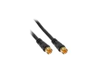 InLine - Antennenkabel - F-Stecker männlich zu F-Stecker männlich - 1 m - doppelt abgeschirmtes Koaxialkabel - 85 dB - Schwarz