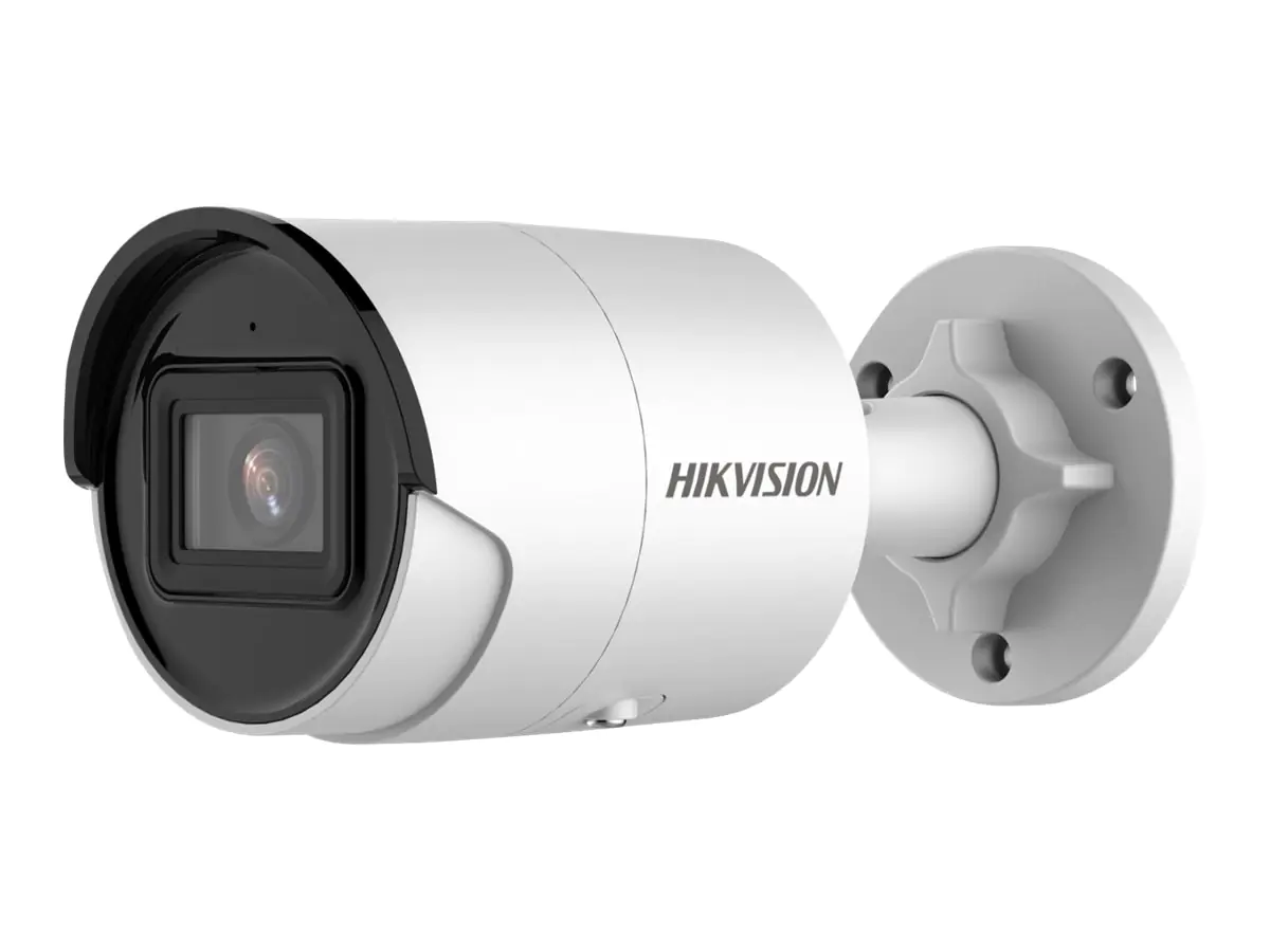 Hikvision Pro Series with AcuSense DS-2CD2046G2-IU - Netzwerk-Überwachungskamera - Bullet - staubbeständig/wasserfest - Farbe (Tag&Nacht) - 4 MP - 2688 x 1520 - M12-Anschluss - feste Brennweite - Audio - LAN 10/100 - MJPEG, H.264, H.265, H.265+, H.264+ -
