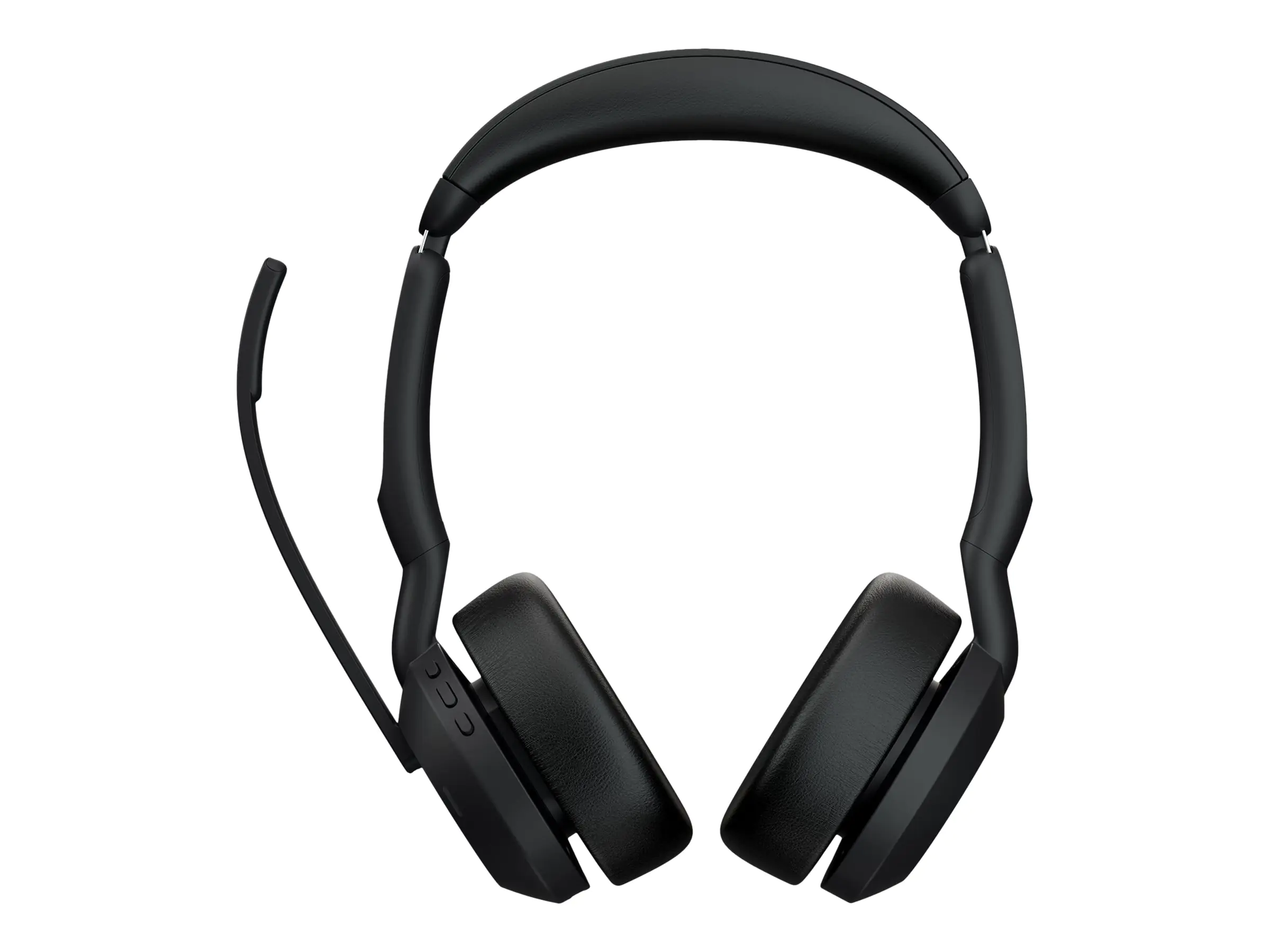 Jabra Evolve2 55 UC Stereo - Headset - On-Ear - Bluetooth - kabellos - aktive Rauschunterdrückung - USB-C, USB-A - Schwarz - mit Ladestation - Zoom Certified, Zertifiziert für Microsoft Teams, Cisco Webex Certified, optimiert für UC, Alcatel-Lucent-zertif