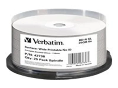Verbatim - 25 x BD-R - 25 GB 6x - breite bedruckbare Oberfläche - Spindel