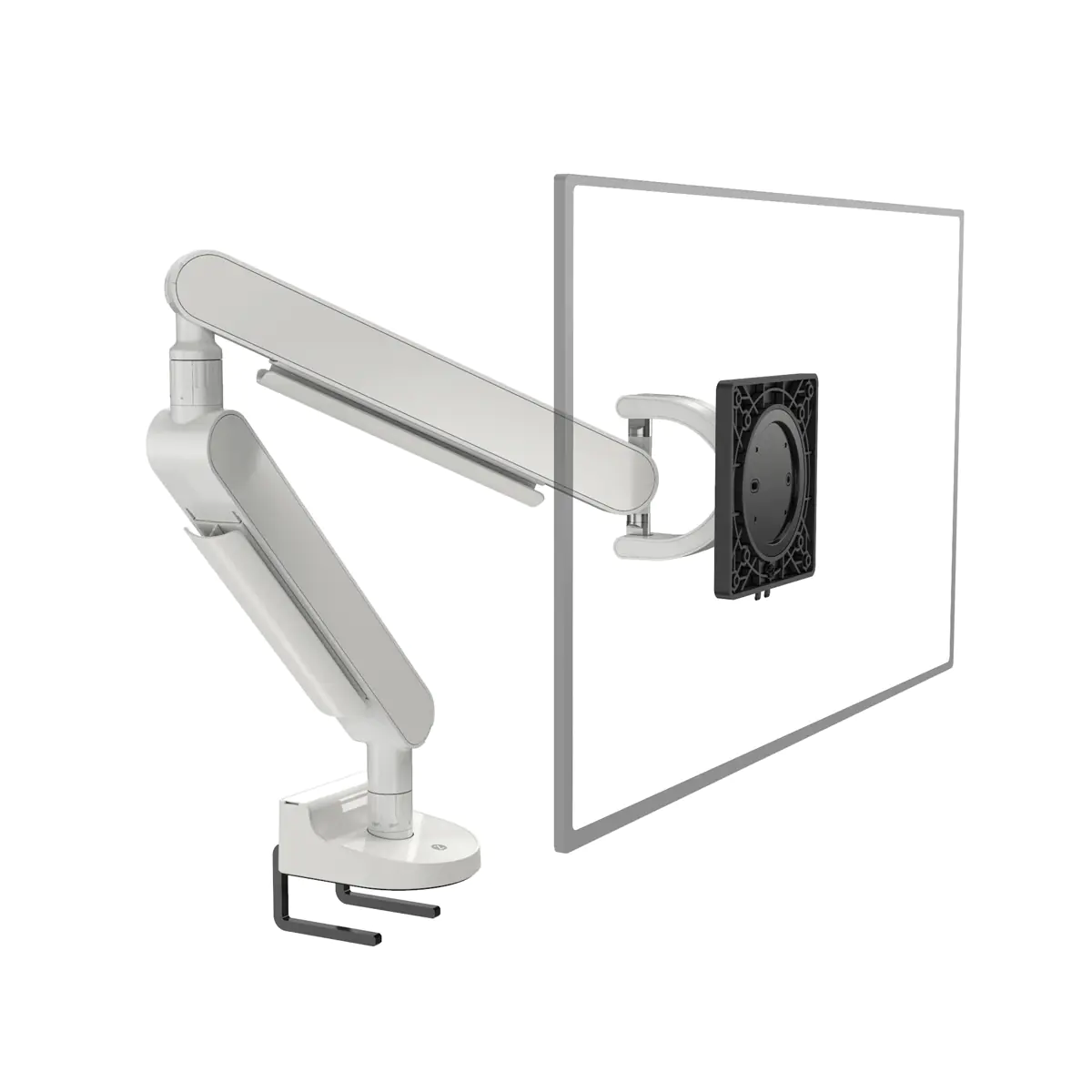 Bachmann ZG1 Monitorarm DS weiß Tischmontage