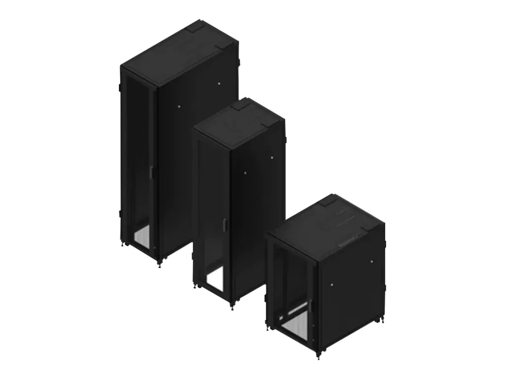 Eaton RA Series - Schrank Netzwerkschrank - 4 Pfosten - Schwarz, RAL 9005 - 42HE - 48.3 cm (19") RAA42812PSB13