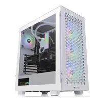 Thermaltake V Series V350 TG ARGB Air - Mid tower - ATX - Seitenteil mit Fenster (gehärtetes Glas) - keine Spannungsversorgung (PS/2) - weiß - USB/Audio