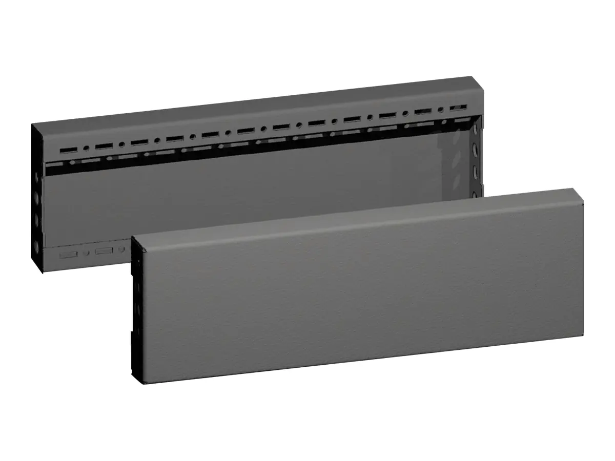 Rittal VX - Sockel-Seitenblenden - Blechstahl - RAL 9005 (Packung mit 2) 8660032