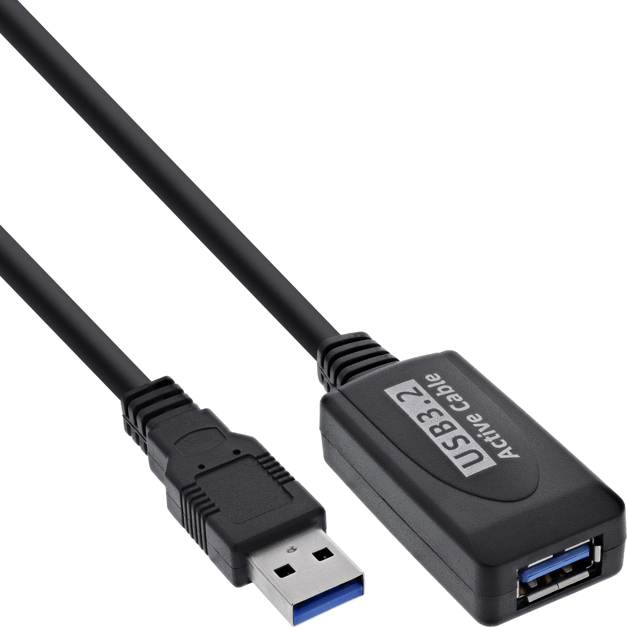 InLine USB 3.2 Gen.1 Aktiv-Verlängerung - Stecker A an Buchse A - schwarz - 5m 35650