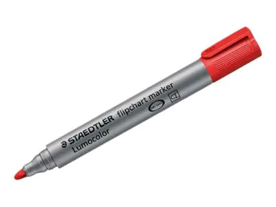 STAEDTLER Lumocolor - Marker - für Flipchart - Schwarz, Rot, Blau, Grün, Orange, Violett - wasserbasierte Tinte - 2 mm (Packung mit 6) 356 WP6