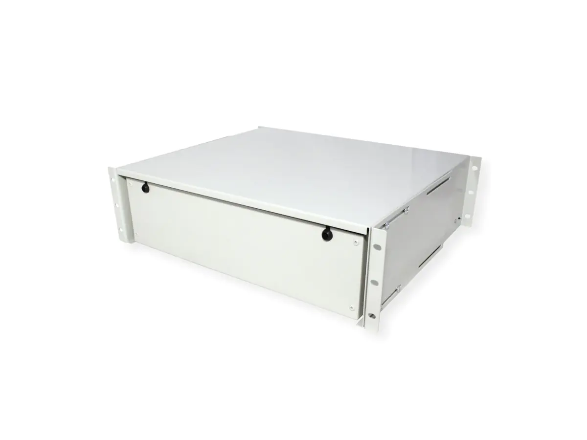 ROLINE Tastatur-Tablett - abschließbar, Tiefe 400 mm - RAL 7035, Hellgrau - 3U - 48.3 cm (19") 26.21.0105