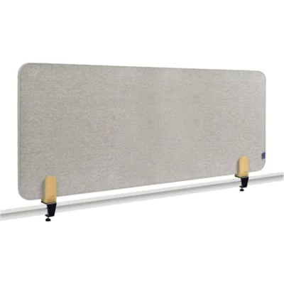 LEGAMASTER ELEMENTS Tischtrennwand akustik 60x160cm grau Klammern, Schreibtisch-Trennwand, Grau, 1600 x 21 mm, Stoff, Klemme, 4,8 cm 7-209812