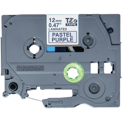 P-touch Schriftbandkassette TZEMQF31 12mmx4m sw auf lila pastel