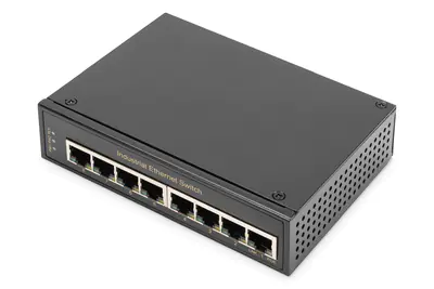 Digitus DN-651108 - Switch - industriell, Gigabit - unmanaged - 8 x 10/100/1000 - an DIN-Schiene montierbar