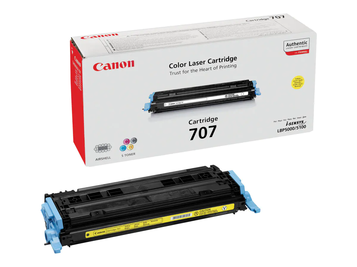 Canon 707Y - Gelb - Original - Tonerpatrone - für i-SENSYS LBP5000, LBP5100; Laser Shot LBP-5000, 5100