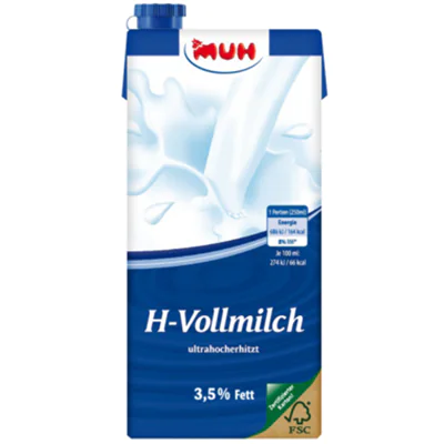 MUH® H-Milch 3,5% 12 x 1 l/Pack.
