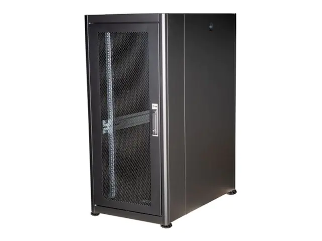 Equip Basic Flex Line - Schrank Netzwerkschrank - 600x1000 mm, with perforated steel front door, removable and lockable panels, assembled - freistehend - Schwarz, RAL 9005 - 26U - 48.3 cm (19") EBF-26-6010-B-CCAA