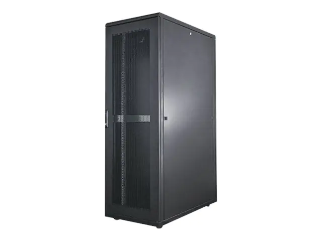 Intellinet Network Cabinet, Free Standing (Standard), 36U, Usable Depth 123 to 773mm/Width 503mm, Black, Flatpack, Max 1500kg, Server Rack, IP20 rated, 19", Steel, Multi-Point Door Lock, One Lock Per Side Panel, Three Year Warranty - Schrank Netzwerkschra