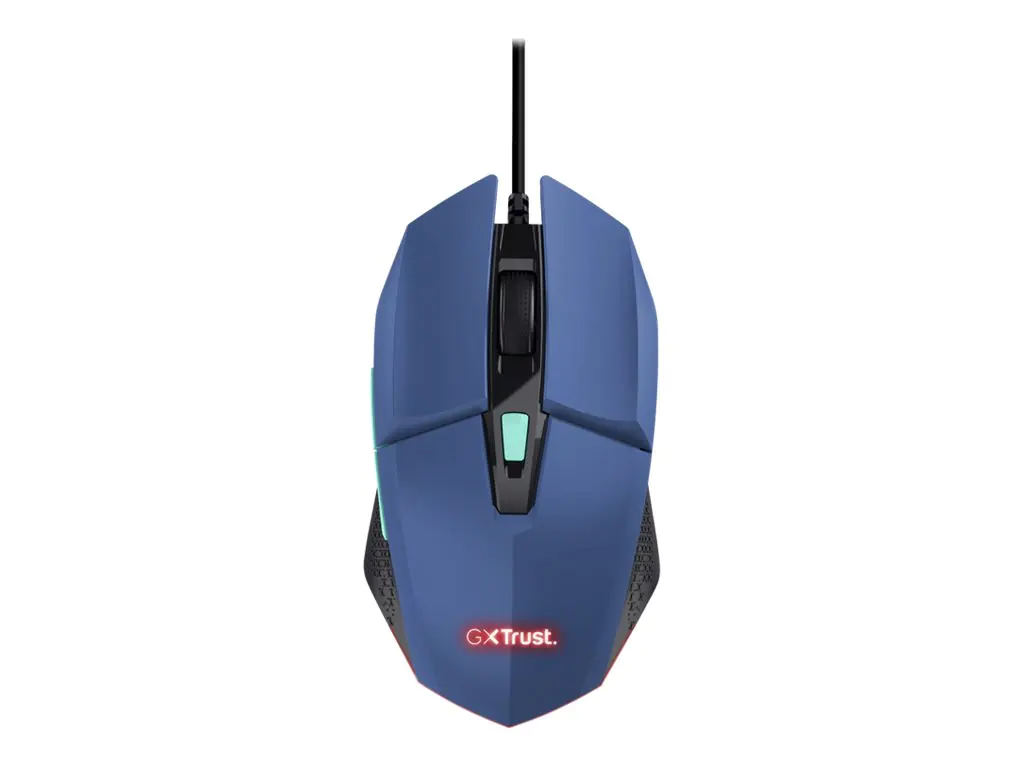 Trust GXT 109P Felox - Maus - beleuchtet Gaming - 6 Tasten - kabelgebunden - USB - brillantblau