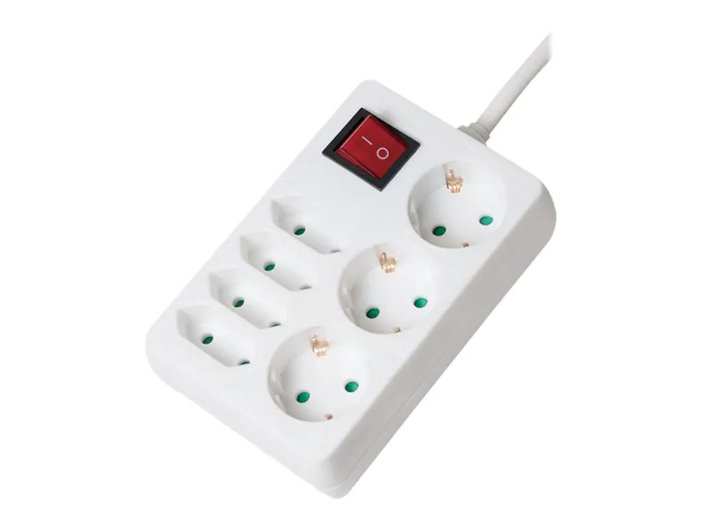 LogiLink - Steckdosenleiste - Wechselstrom 250 V - 3500 Watt - Eingabe, Eingang 2-polig - Ausgangsanschlüsse: 7 - 5 m