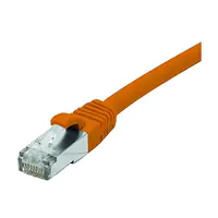 exertis Connect - Patch-Kabel - RJ-45 (M) zu RJ-45 (M) - 30 cm - abgeschirmt F/UTP - CAT 6 - halogenfrei, ohne Haken - orange