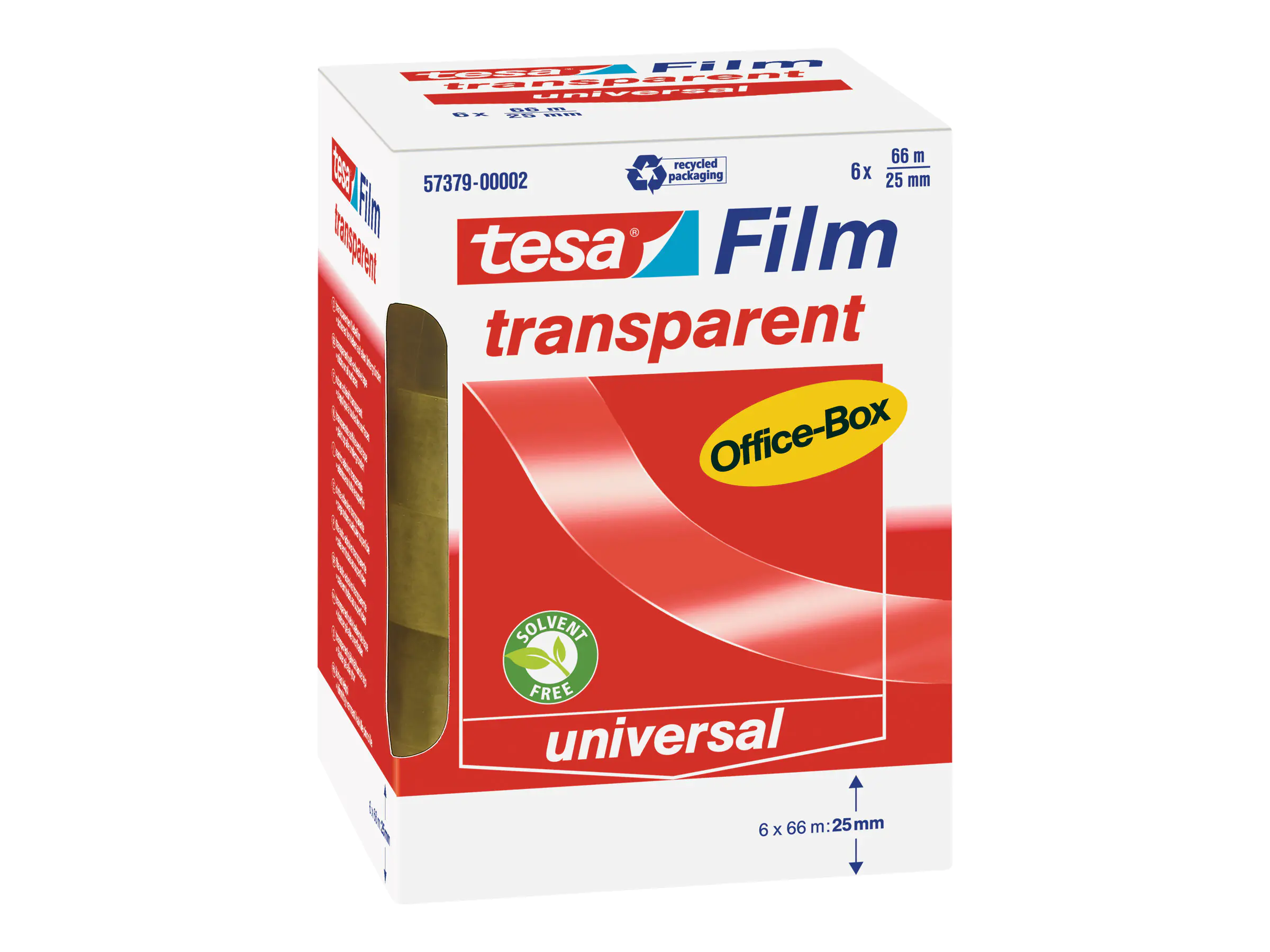 Tesa Tesafilm - Büro-Klebeband - 25 mm x 66 m - Polypropylenfolie - transparent (Packung mit 6) 57379-00002-00