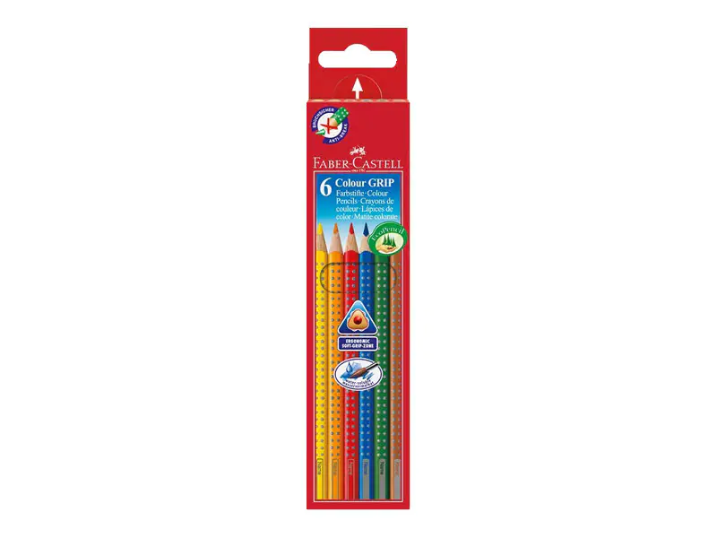 FABER-CASTELL GRIP - Farbstift (Packung mit 6) 112406