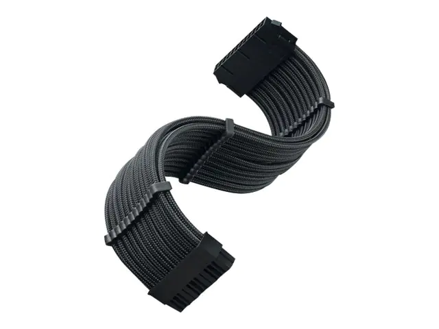 SilverStone PP07E - Spannungsversorgungs-Verlängerungskabel - ATX, 24-polig (W) zu ATX, 24-polig (M) - 30 cm - Schwarz