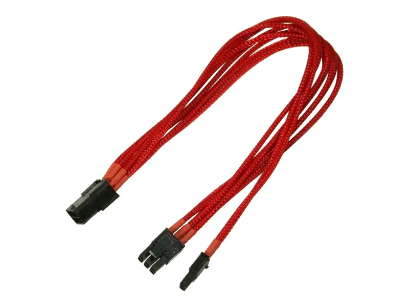 Nanoxia - Netzteil - 8-poliger PCIe Power (6+2) (M) zu 6-poliges PCIe Power (W) - 30 cm - Rot