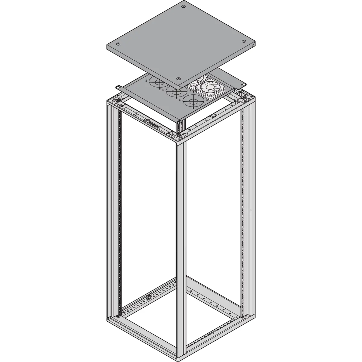 Schroff TOP COV.VENT 25MM 800D R7021