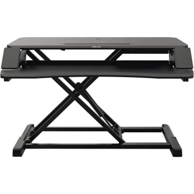 Fellowes® Sitz-Steh-Arbeitsplatz Corsivo 80 x 40 cm (B x T) 17kg Stahl, MDF schwarz