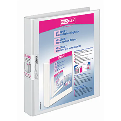 Veloflex Präsentationsringbuch VELODUR 4141190 4Ringe 40mm ws
