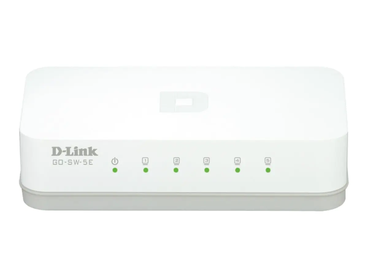 dlinkgo 5-Port Fast Ethernet Easy Desktop Switch GO-SW-5E - Switch - 5 x 10/100 - Desktop