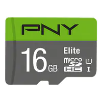 PNY Elite - Flash-Speicherkarte (microSDHC/SD-Adapter inbegriffen) - 16 GB - UHS-I U1 / Class10 - microSDHC UHS-I