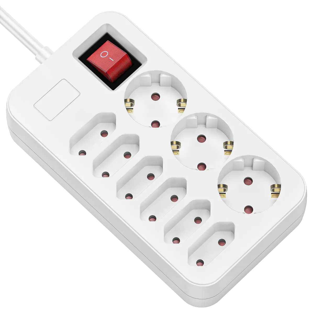 ROLINE Steckdosenleiste - 9-way, with switch - Wechselstrom 230 V - 2300 watt - Eingabe, Eingang power CEE 7/7 - Ausgangsanschlüsse: 9 (3 x Stecker CEE 7/3, 6 x Eurostecker) 19.07.1503