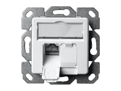 Telegärtner AMJ45 - Ausgang - CAT 5e - RJ-45 X 2 - Alpine White