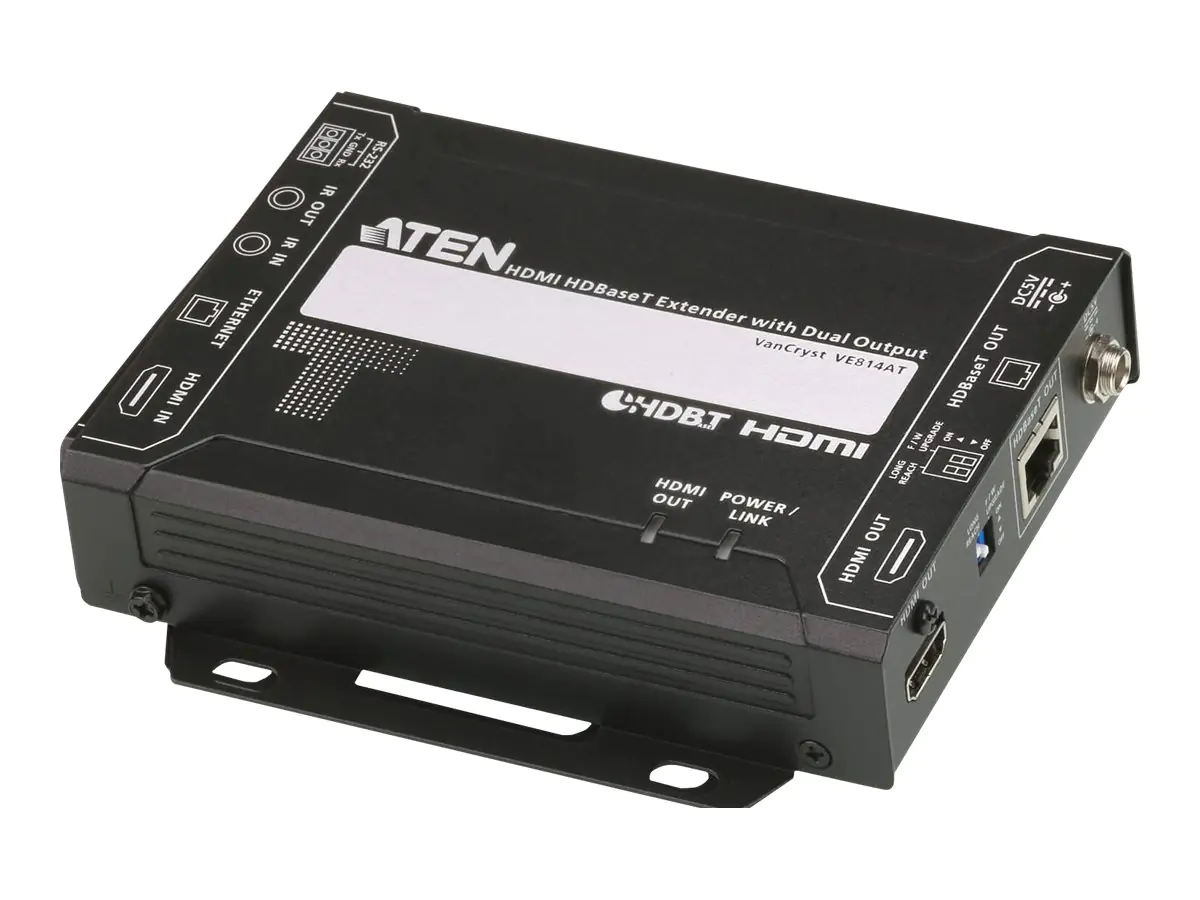 ATEN VanCryst VE814AT - Video/Audio/Infrarot/seriell/Netzwerkextender - Sender - HDBaseT - über CAT 5e/6/6a - bis zu 150 m