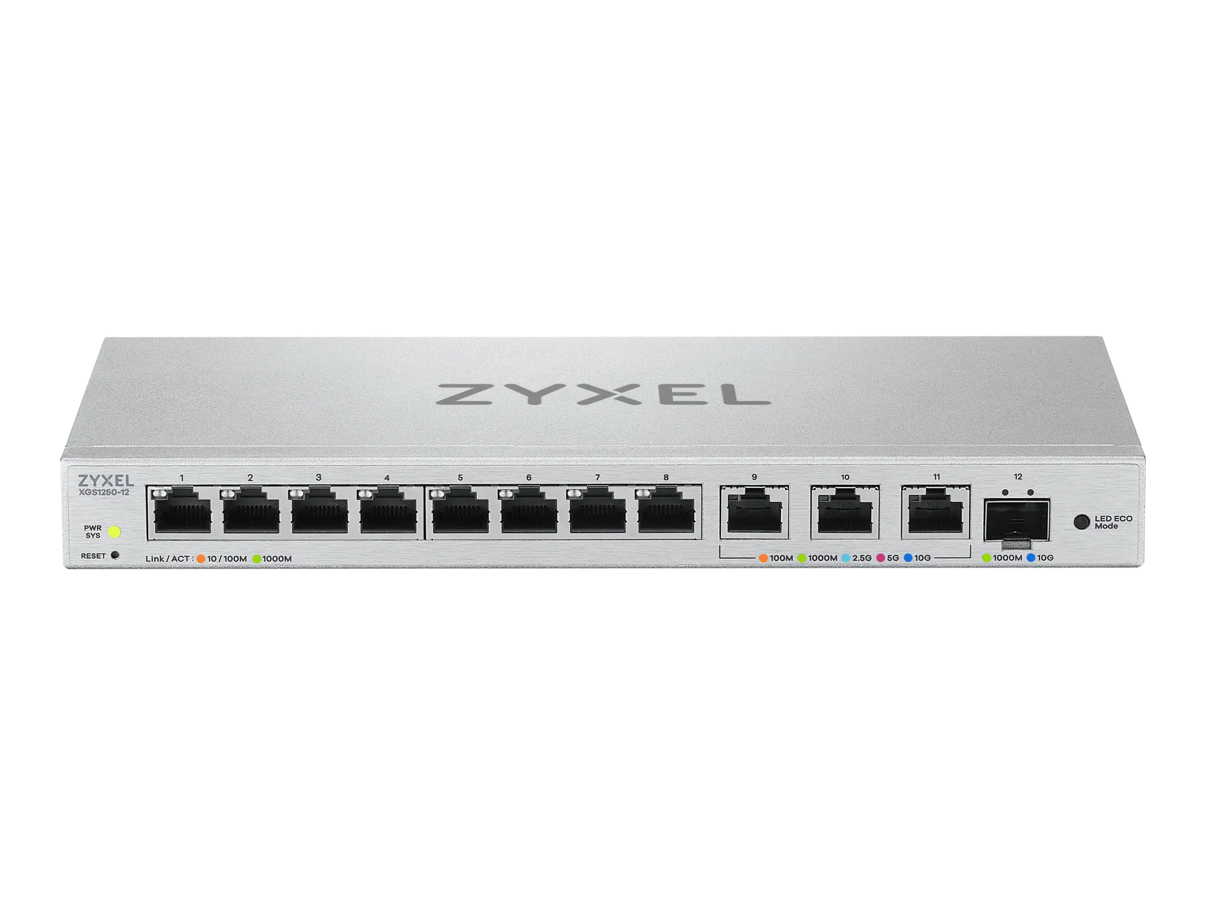 ZyXEL XGS1250-12 12-Port Smart Managed MultiGig Switch - Switch - 12-Port