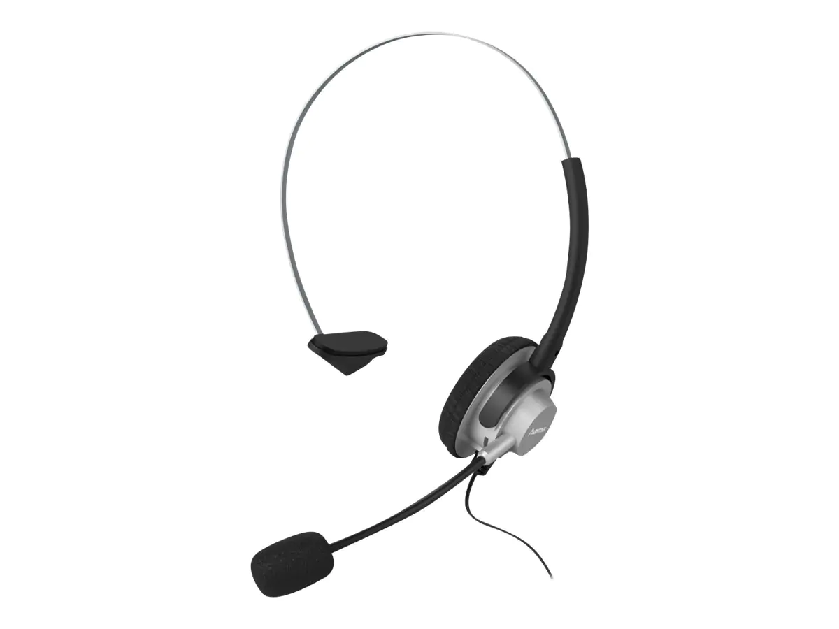 Hama - Headset - On-Ear - kabelgebunden - 2,5 mm Stecker - Schwarz, Silber