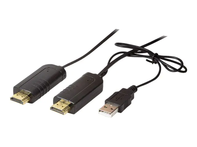 LogiLink Active Fiber Optic HDMI Cable - HDMI -Kabel - HDMI männlich zu HDMI, USB (nur Strom)