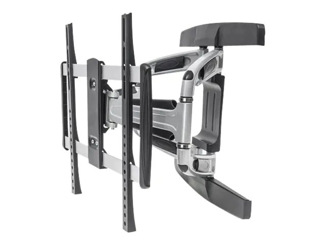 Manhattan TV & Monitor Mount (Clearance Pricing), Wall, Full Motion, 1 screen, Screen Sizes: 32-55", Black, VESA 100x100 to 400x400mm, Max 50kg, LFD, Tilt & Swivel with 3 Pivots, Lifetime Warranty - Klammer - für LCD-TV / gekrümmter LCD-TV - Aluminium - S